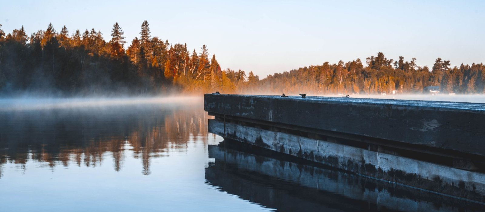 Calm lake at sunrise